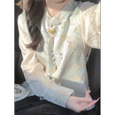 国风刺绣提花马甲打底衫 2025女装 穿搭一整套新中式 春季 两件套 新款