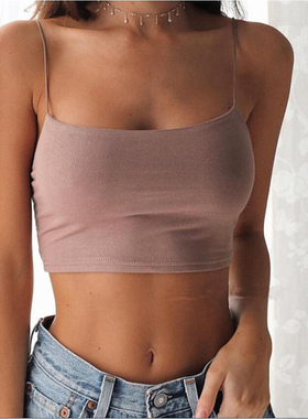 Fashion Casual Tube Top Female Sleeveless Cropped Vest小背心