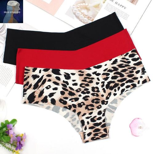 Ladies panties seamless ice silk briefs sexy underwear