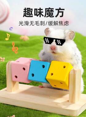 仓鼠玩具趣味魔方金丝熊磨牙木质