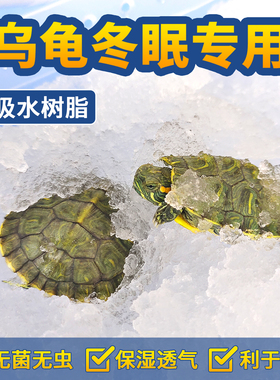 乌龟冬眠吸水树脂专用垫材爬宠椰土套装箱黄缘巴西龟过冬装备用品