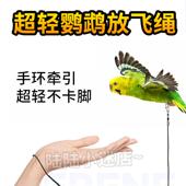 鹦鹉超轻放飞绳玄凤虎皮牡丹脚环遛鸟神器训练鸟外出飞行牵引绳