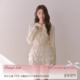RECIT 米白色重工多层蛋糕裙半身裙女冬季 千金风缎面拼接蕾丝短裙