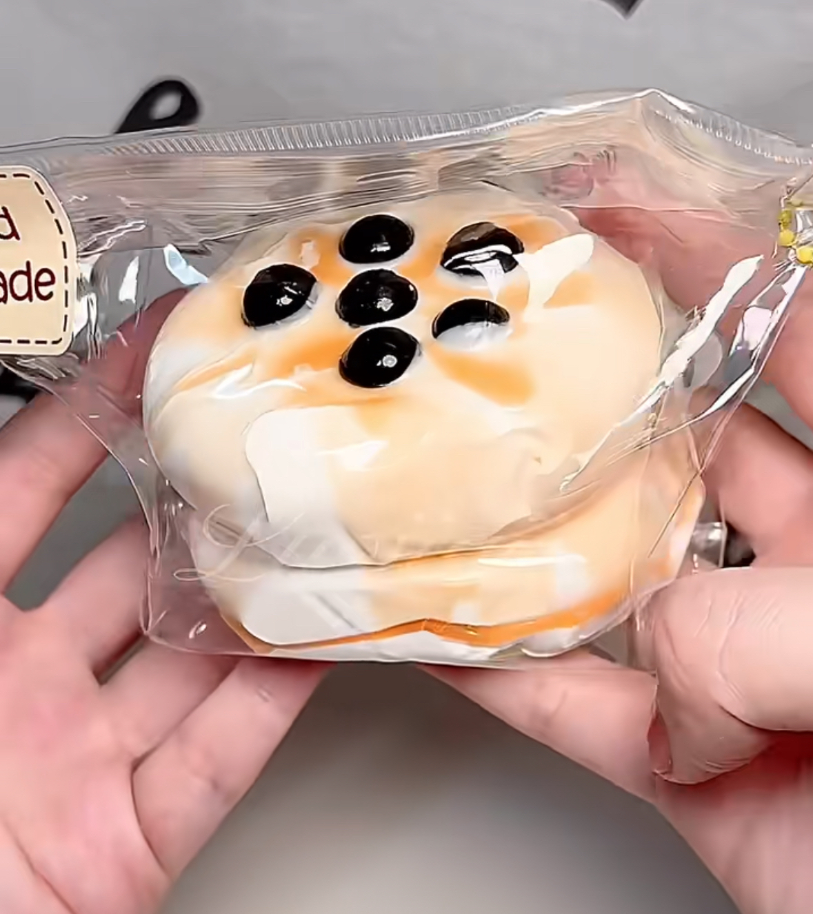 黑糖珍珠舒芙蕾手工自制硅胶捏捏乐慢回弹食品级解压神器奶油泥感