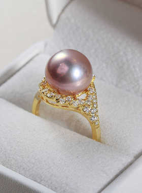 S925纯银奢华新款DIY戒指空托