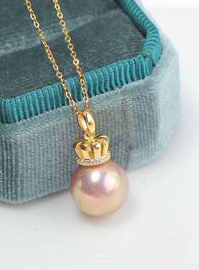 S925纯银锆石珍珠吊坠项链