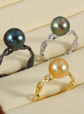 S925纯银网红款猪鼻子戒指空托