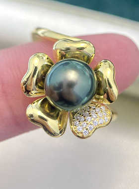 S925纯银精致DIY镶钻戒指空托