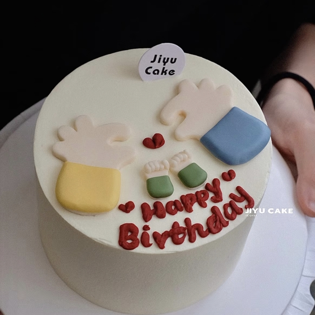 糖堡森林一家人大手小手比心一家三口翻糖切模模具蛋糕烘焙压模