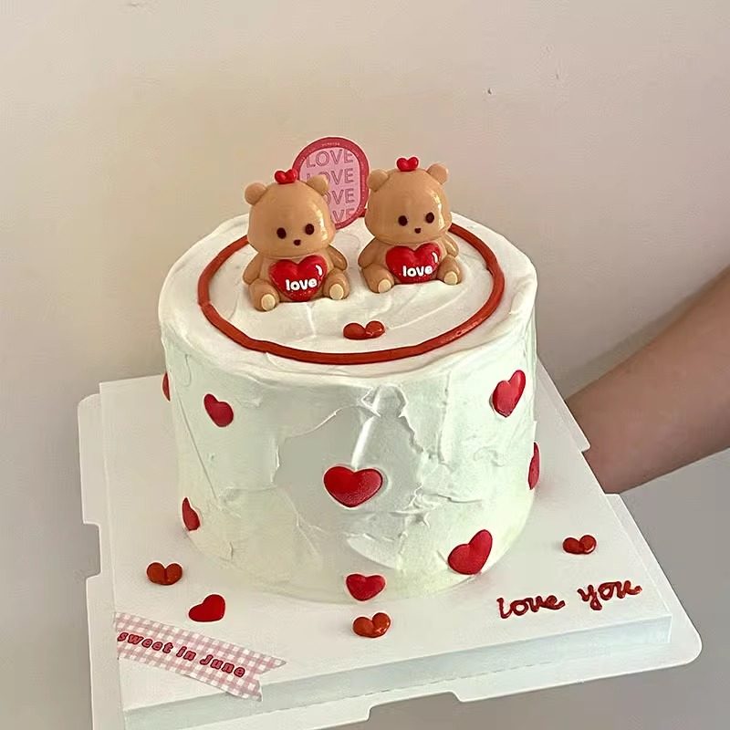 小熊蛋糕摆件告白情侣表白我爱你爱心love情人节装饰520插牌,节庆用品/礼品,节日装扮用品,淘宝优惠券,粉丝福利购,淘宝优惠卷