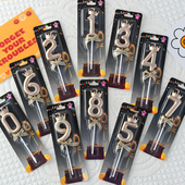 皇冠蝴蝶结数字蜡烛香槟金金银粉生日蛋糕0 饰 9蜡烛插件甜品台装