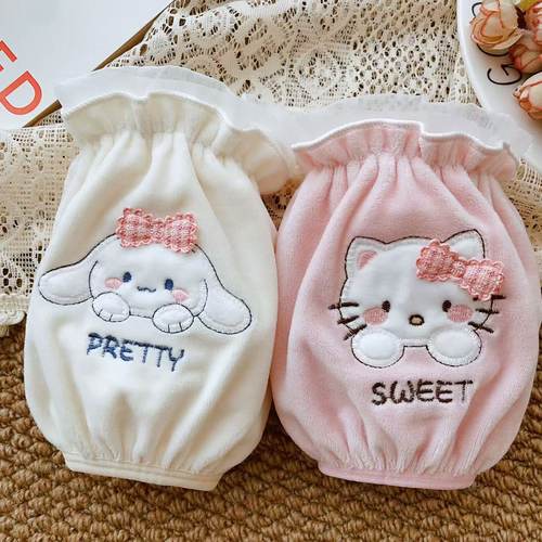 芭啦坊宝宝袖套毛绒花边卡通时尚