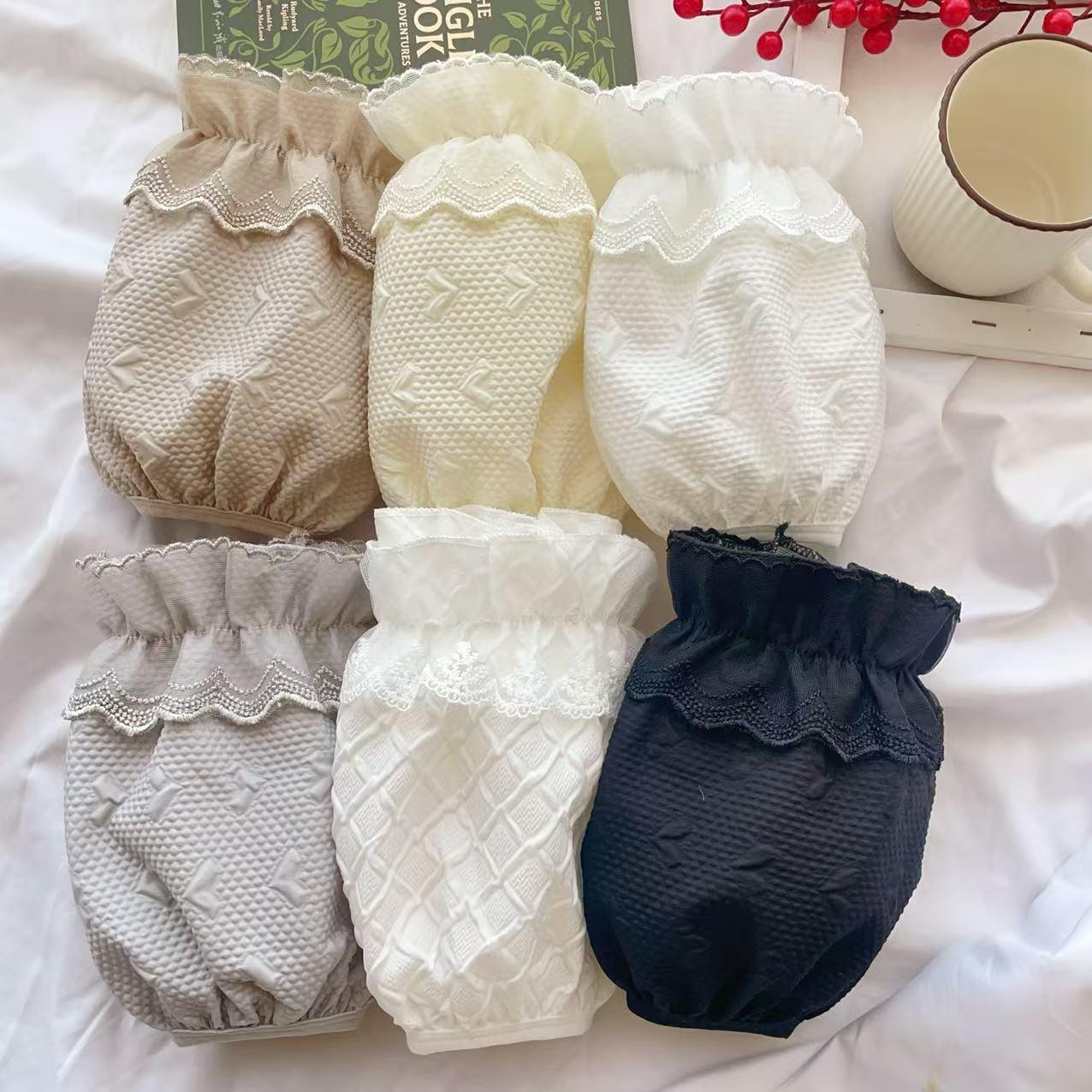 短款花边袖套女成人短款2025新秋冬羽绒服防水蕾丝韩版工作办公室