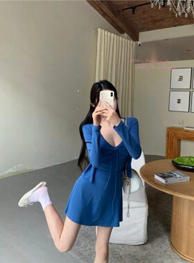 女装秋装150cm新款矮个子加小码XXS针织开衫吊带裙纯欲套装