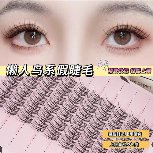 鸟系鸟啾啾韩式假睫毛分段女团自然仿真三部曲新手早八眼睫毛三盒