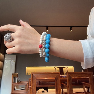 （手艺人）陶瓷手工素圈手链百搭女款新中式复古