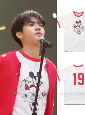 韩国代购 DISCUS ATHLETIC 南优铉 INFINITE同款 米老鼠短袖T恤