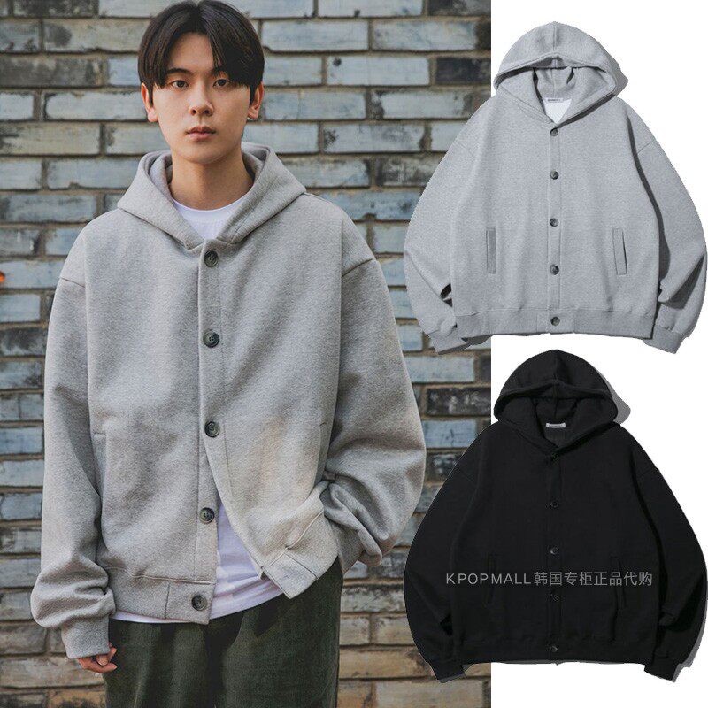 한국 정통 구매 ALVINCLO 22년 겨울 스타일 남성과 여성을 위한 캐주얼 루즈 버튼 벨벳 가디건