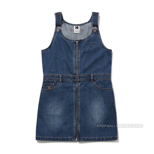 韩国代购 KODAK柯达学院风牛仔连衣裙女拉链吊带减龄短裙丹宁风