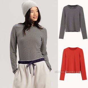 直邮 女运动休闲亲肤圆领长袖 BUDHI 25秋冬新品 T恤 MUDRA 韩国代购