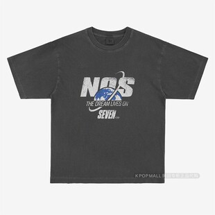 潮流宽松男女同款 NOS7 休闲T T恤 CREPA短袖 韩国代购 孙兴慜同款