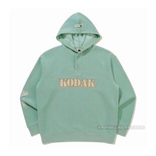 韩国代购 Kodak柯达26年新款连帽卫衣男女同款纯色字母印花套头衫