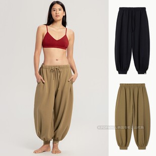 韩国代购 莫代尔混合毛圈布紧腿瑜伽裤 直邮 MUDRA BUDHI KPOPMALL