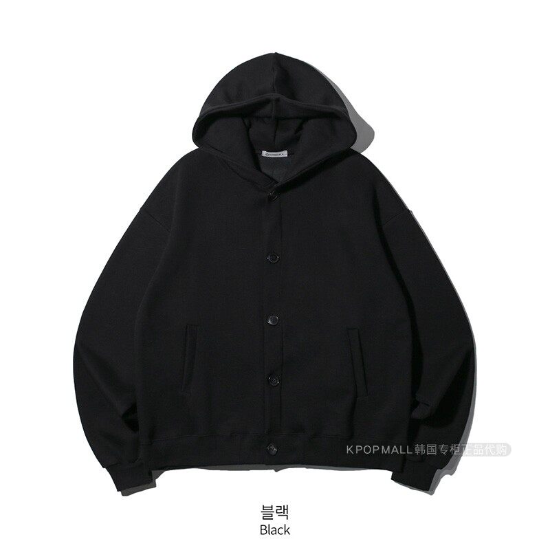 한국 정통 구매 ALVINCLO 22년 겨울 스타일 남성과 여성을 위한 캐주얼 루즈 버튼 벨벳 가디건