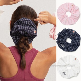 韩国代购 MUDRA简约格子大号发圈女百搭气质头绳大肠发圈 BUDHI