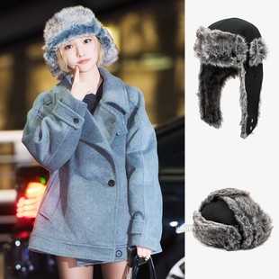 newera 韩国正品代购 KiiiKiii JIYU同款 黑色户外防水羊毛渔夫帽