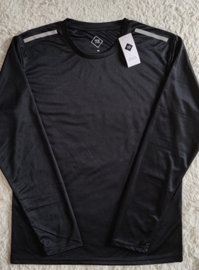 TEX男长袖T恤速干运动宽松大码户外跑步健身