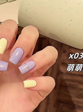 15ml瓶装 马卡龙色系 黄色 紫色 纯色甲油胶显白百塔淡紫色鹅黄