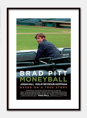 点球成金Moneyball布拉德·皮特 体育棒球传记励志电影海报装饰画