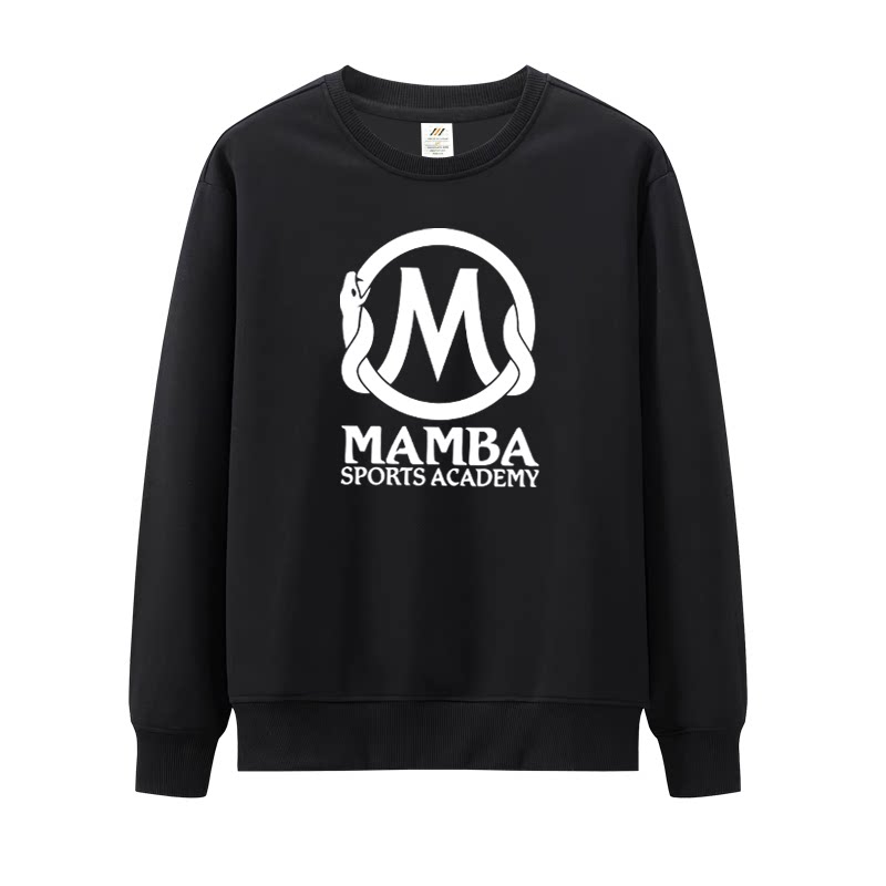 科比曼巴学院训练服秋冬加绒加厚长袖套头圆领卫衣KOBE篮球卫衣男