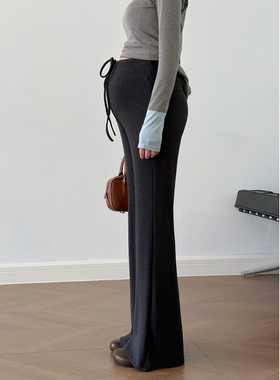 孕妇喇叭裤子秋冬季加绒加厚棉裤2025新款孕期不勒肚子阔腿打底裤