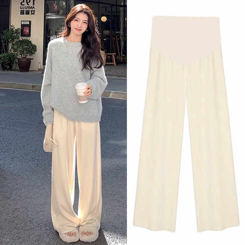AUMS孕妇针织阔腿裤显瘦遮肉