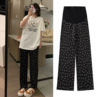 Шелковые летние тонкие штаны для беременных, леггинсы с поддержкой живота