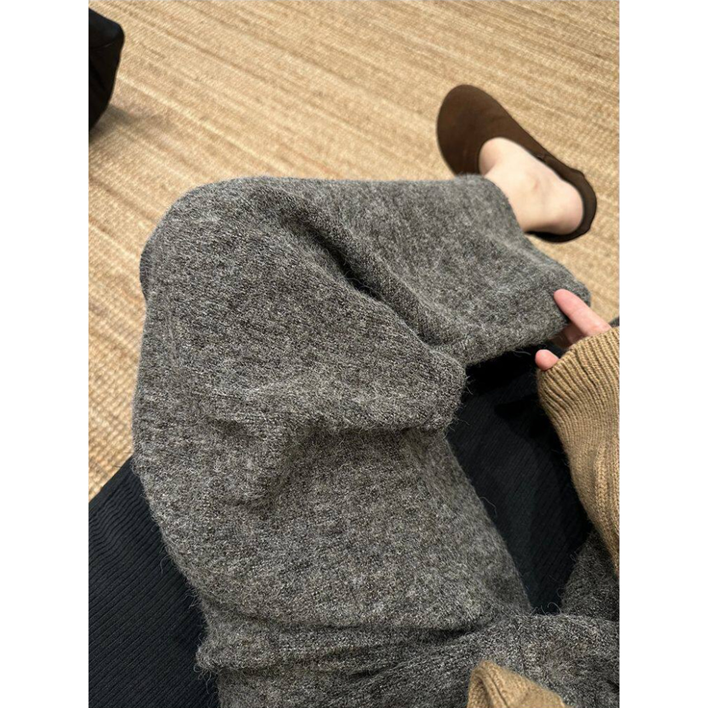 孕妇阔腿裤子秋冬季加绒加厚2025新款外穿不勒肚子保暖休闲拖地裤