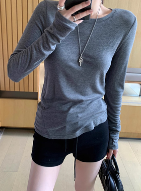 孕妇上衣夏春秋季薄款2025新款防晒罩衫弹力修身长袖T恤女打底衫