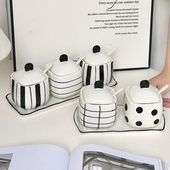 调料盒厨房家用北欧简约陶瓷调料罐调味罐盐味精罐高颜值组合套装