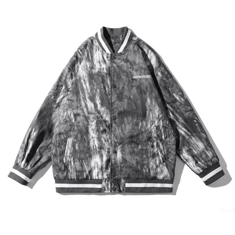 秋季外套男韩版潮流宽松帅气棒球服飞行员夹克ins-JK816-P60深灰,男装夹克,星座307-3(原516-1)