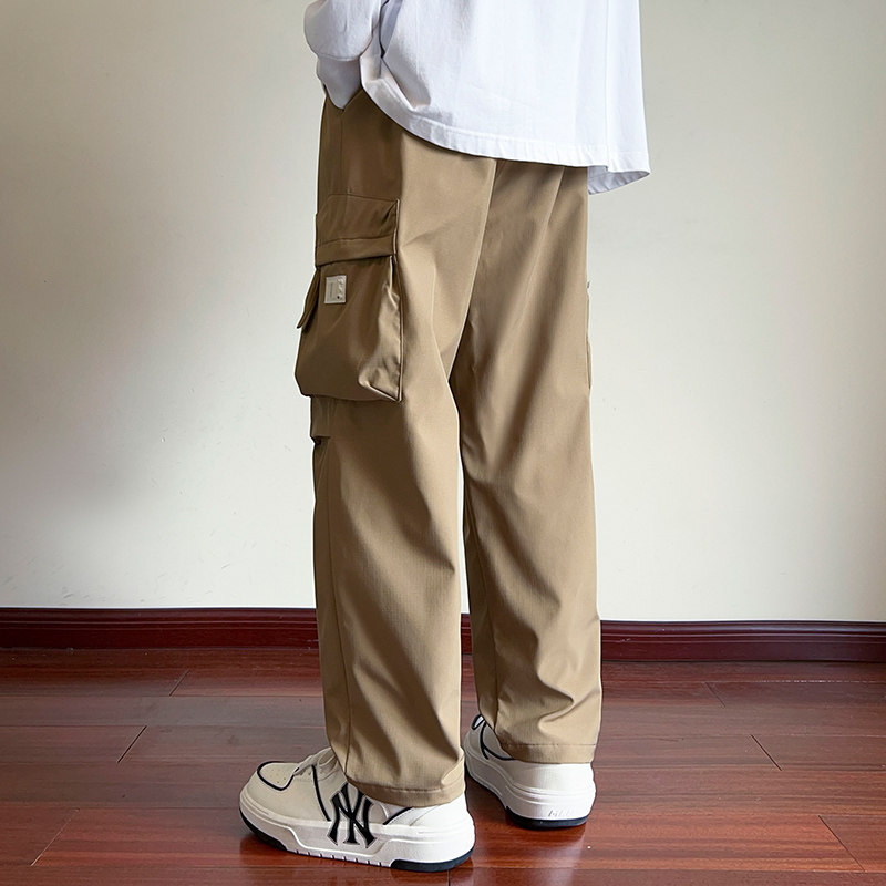 美式工装裤高街机能伞兵裤vibe运动大码百搭休闲裤-9912-P50卡其,男装休闲裤,星座307-3(原516-1)