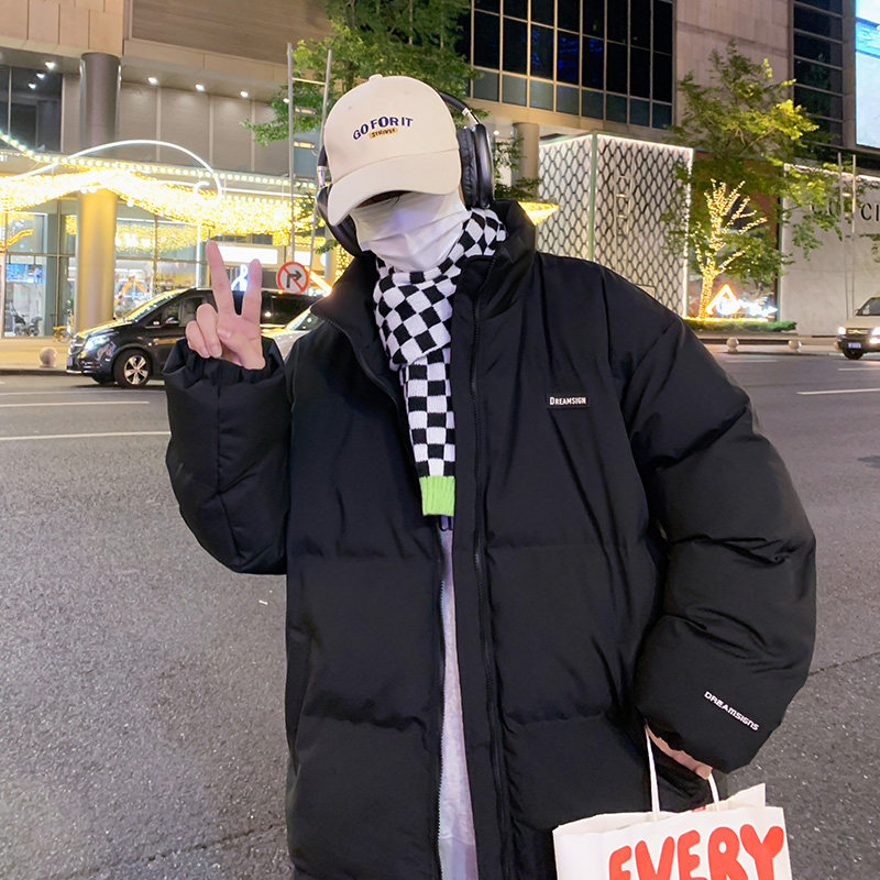 棉服男2024冬季新款立领面包服潮牌青少年棉衣棉袄外套-M01-P85灰,男装棉衣,星座307-3(原516-1)