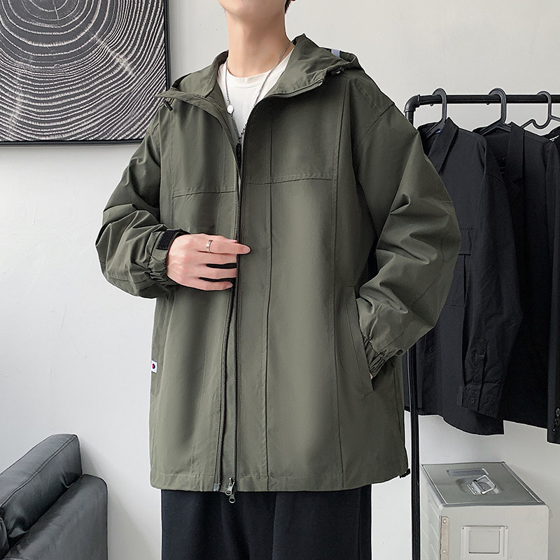 冲锋衣外套男款春秋工装夹克休闲春装潮流潮牌衣服-JK068-P58卡其,男装夹克,星座307-3(原516-1)