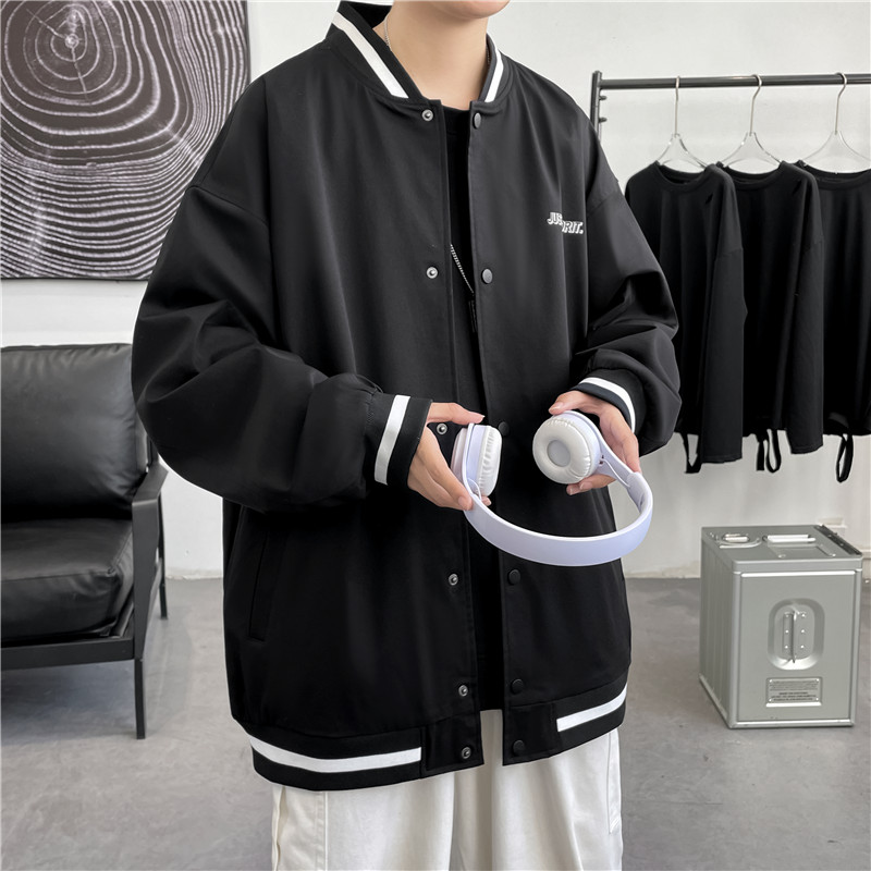 外套男春ins潮流褂子潮秋季衣服情侣上衣印花夹克-JK816-P60灰,男装夹克,星座307-3(原516-1)