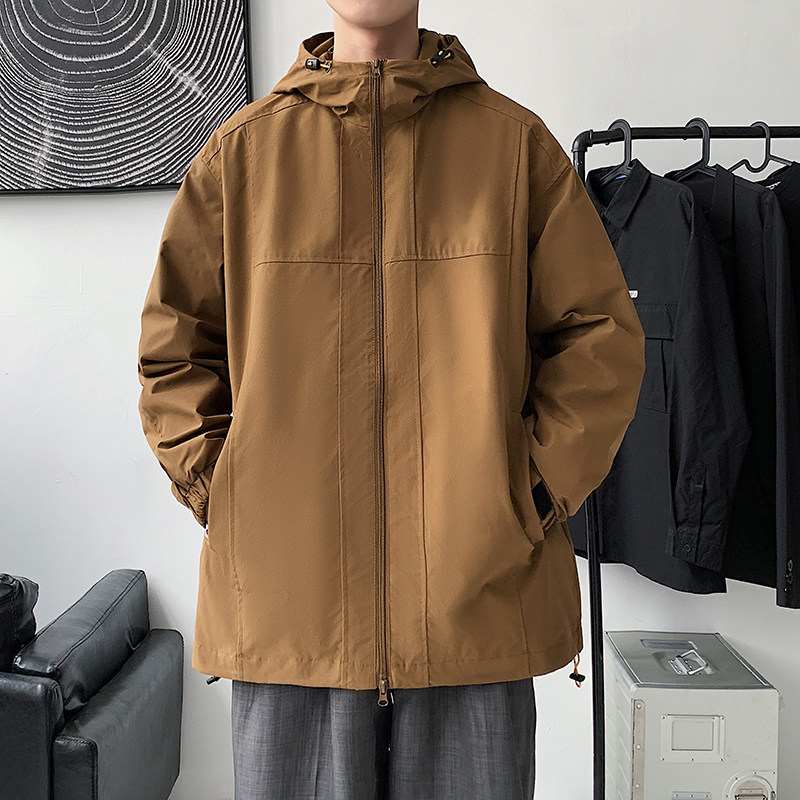 冲锋衣外套男款春秋工装夹克休闲春装潮流潮牌衣服-JK068-P58卡其,男装夹克,星座307-3(原516-1)