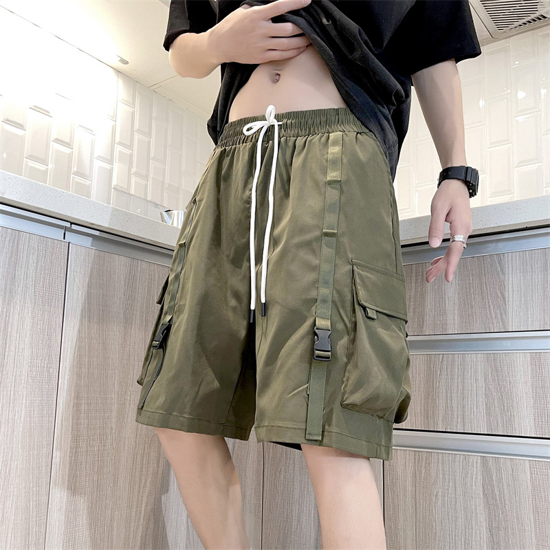 工装短裤男士夏季宽直筒运动五分裤子日系休闲中裤-2270-P40卡其,男装休闲裤,星座307-3(原516-1)