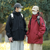 日系户外冲锋衣男女款2024春夏季情侣机能风连帽夹克-JK6174-P58，男装夹克，星座307-3(原516-1)