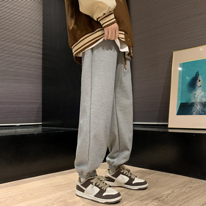 工装休闲裤子男款宽松束脚裤阔腿百搭运动长裤男潮-K667-P40咖啡,男装休闲裤,星座307-3(原516-1)