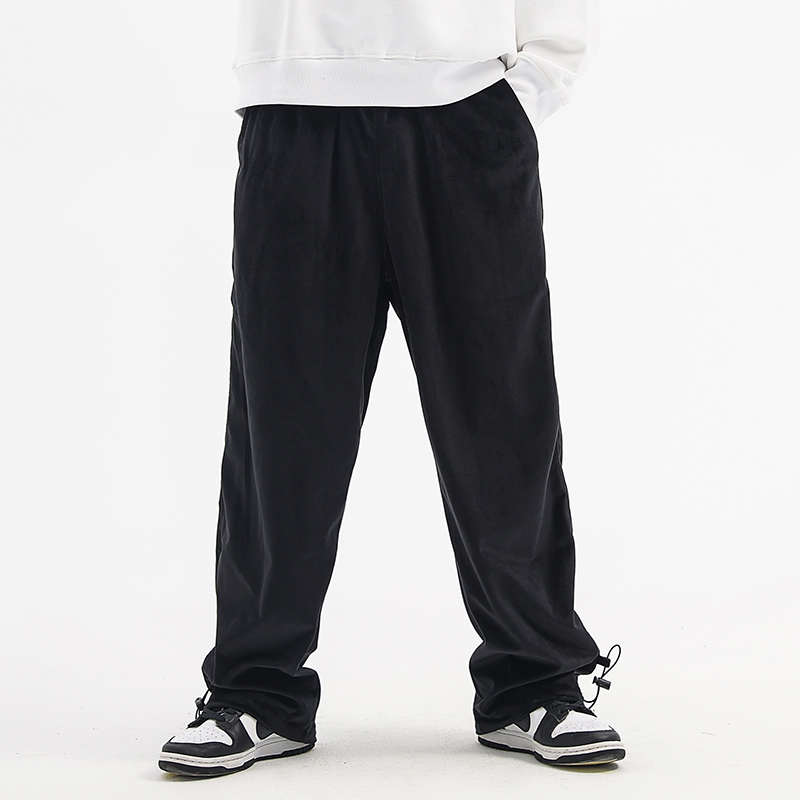 秋冬新款港风抽绳宽松丝绒男女运动休闲卫裤哈伦裤-K656-P45深灰，男装休闲裤，星座307-3(原516-1)